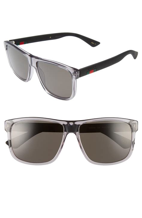 gucci transparent grey sunglasses|gucci flat top sunglasses.